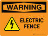 Warning: Electric Fence Landscape - Wall Sign Warning: Electric Fence Landscape - Wall Sign