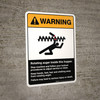 Warning: Ansi Rotating Auger Inside Portrait - Wall Sign