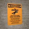 Warning: Rotating Auger Inside Portrait - Wall Sign