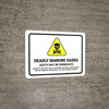Deadly Manure Gases - Death May Be Immediate with Hazard Icon Landscape - Wall Sign Deadly Manure Gases - Death May Be Immediate with Hazard Icon Landscape - Wall Sign