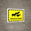 Private Farm with Icons Landscape - Wall Sign Private Farm with Icons Landscape - Wall Sign
