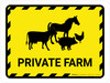 Private Farm with Icons Landscape - Wall Sign Private Farm with Icons Landscape - Wall Sign
