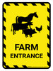 Farm Entrance with Icons Portrait - Wall Sign