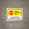 Stop: Disease Prevention Area Landscape - Wall Sign Stop: Disease Prevention Area Landscape - Wall Sign
