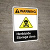 Warning: Herbicide Storage Area ANSI Portrait - Wall Sign