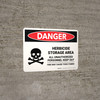 Danger: Herbicide Storage Area All Landscape - Wall Sign Danger: Herbicide Storage Area All Landscape - Wall Sign