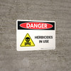 Danger: Herbicides In Use Landscape - Wall Sign Danger: Herbicides In Use Landscape - Wall Sign