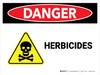 Danger: Herbicides Landscape - Wall Sign