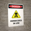 Danger: Herbicides In Use Portrait - Wall Sign