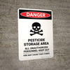 Danger: Pesticide Storage Area All Portrait - Wall Sign