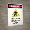 Danger: Pesticide Storage Area Portrait - Wall Sign