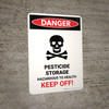 Danger: Pesticide Storage Hazardous To Portrait - Wall Sign Danger: Pesticide Storage Hazardous To Portrait - Wall Sign