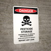 Danger: Pesticide Storage Hazardous Portrait - Wall Sign