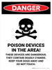Danger: Poison Devices In The Area Portrait - Wall Sign
