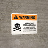 Warning: Herbicide Storage Area - All Unauthorized Personnel Keep Out Landscape - Wall Sign