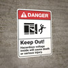 Danger: Keep Out Hazardous Voltage - Wall Sign Danger: Keep Out Hazardous Voltage - Wall Sign