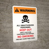 Warning: Unauthorized Personnel Keep Out - Empty Pesticide Containers Portrait - Wall Sign