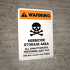 Warning: Herbicide Storage Area - All Unauthorized Personnel Keep Out Portrait - Wall Sign