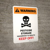 Warning: Pesticide Storage - Hazardous To Health - Keep Off Portrait - Wall Sign