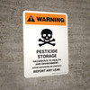 Warning: Pesticide Storage - Hazardous To Health and Environment Portrait - Wall Sign
