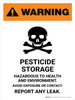 Warning: Pesticide Storage - Hazardous To Health and Environment Portrait - Wall Sign