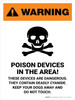 Warning: Poison Devices In The Area with Icon Portrait - Wall Sign Warning: Poison Devices In The Area with Icon Portrait - Wall Sign