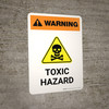 Warning: Toxic Hazard with Hazard Icon Portrait - Wall Sign Warning: Toxic Hazard with Hazard Icon Portrait - Wall Sign