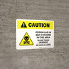 Caution: Poison Laid In Bait Stations in This Area Landscape - Wall Sign Caution: Poison Laid In Bait Stations in This Area Landscape - Wall Sign
