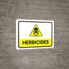 Herbicides with Hazard Danger Icon Landscape - Wall Sign