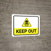 Keep Out with Hazard Danger Icon Landscape - Wall Sign