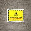 Herbicide Applied - Do Not Eat Fruit Hazard Lines with Icon Landscape - Wall Sign
