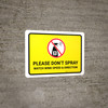 Please Do Not Spray - Watch Wind Speed and Direction with Icon Landscape - Wall Sign