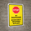 Stop: No Trespassing - Biosecurity Measures In Place Portrait - Wall Sign Stop: No Trespassing - Biosecurity Measures In Place Portrait - Wall Sign