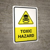 Toxic Hazard with Danger Hazard Icon Portrait - Wall Sign Toxic Hazard with Danger Hazard Icon Portrait - Wall Sign
