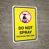 Do Not Spray - Pesticide Free Zone with Icon Portrait - Wall Sign