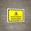 Pesticide Storage Area - Use Proper PPE Hazard Lines with Icon Landscape - Wall Sign