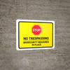 Stop: No Trespassing - Biosecurity Measures In Place Landscape - Wall Sign Stop: No Trespassing - Biosecurity Measures In Place Landscape - Wall Sign