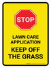 Stop: Lawn Care Application - Keep Off The Grass Portrait - Wall Sign