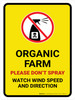 Organic Farm - Please Don't Spray with Icon Portrait - Wall Sign