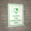 Courts For Basketball Only Portrait with Icon