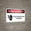 Danger: Electrocution Hazard Landscape with Icon - Wall Sign Danger: Electrocution Hazard Landscape with Icon - Wall Sign