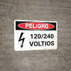 Danger: 120-240 Volts Spanish Landscape with Icon - Wall Sign