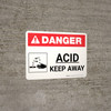Danger: Acid Keep Away Landscape with Icon - Wall Sign