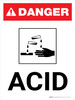 Danger: Acid Portrait with Icon - Wall Sign