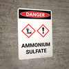 Danger: Ammonian Sulfate Portrait with Icon - Wall Sign Danger: Ammonian Sulfate Portrait with Icon - Wall Sign