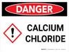 Danger: Calcium Chloride Landscape With Icon - Wall Sign