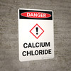 Danger: Calcium Chloride Portrait With Icon - Wall Sign