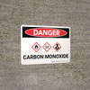 Danger: Carbon Monoxide Landscape With Icon - Wall Sign Danger: Carbon Monoxide Landscape With Icon - Wall Sign
