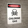 Danger: Chlorine Gas Portrait with Icon Portrait - Wall Sign