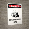 Danger: Compressed Gas Portrait with Icon - Wall Sign